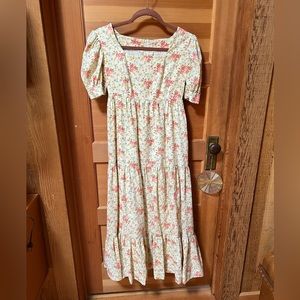 sweetest puffed sleeved handmade vintage dress.